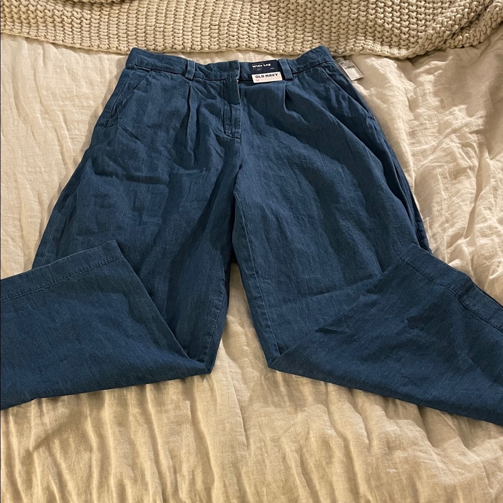 Old Navy Women's Wide Leg Pants in Blue